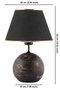 Opviq Lámpara de Mesa Balloon Negro y Dorado